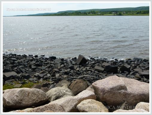 Boulders used for protection against erosion by the sea at Annapolis Royal