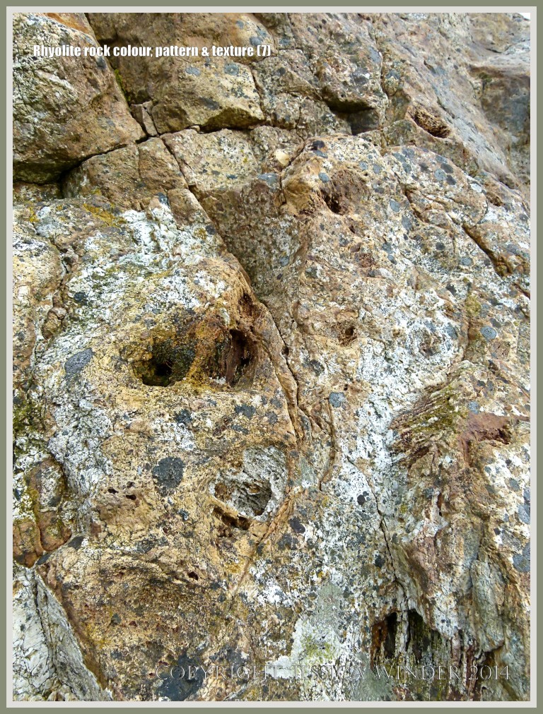 Close-up of rhyolite rock