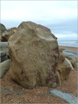 Rocks on the beach at Eype in Dorset, England