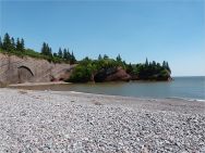 Triassic Period rocks in cliffs at St Martins, New Brunswick