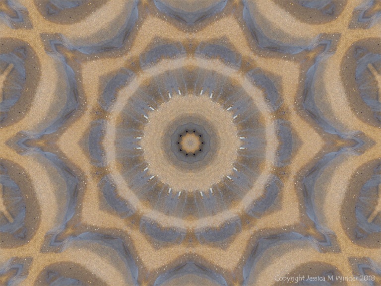 Mendala pattern with sand