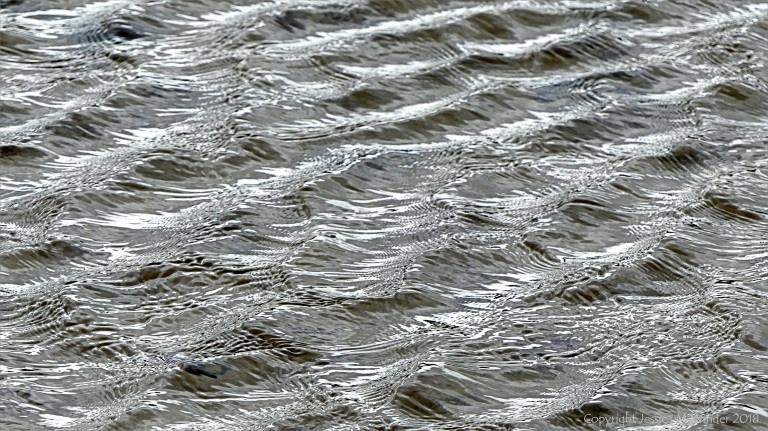 Natural river water surface texture and pattern