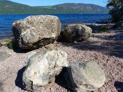 Boulders on the bank of Loch Ness
