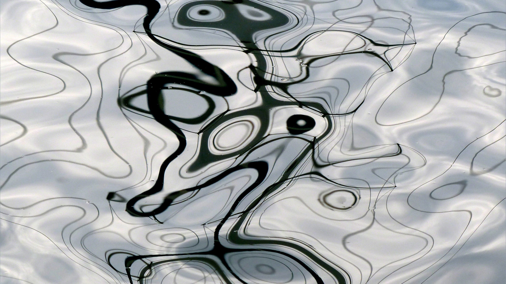 Abstract patterns of reflection on water