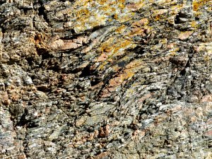 Rock texture and pattern at Moulin Huet Bay
