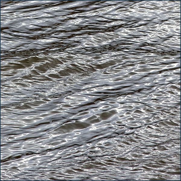 Natural abstract textures and patterns of flowing water on the surface of the River Thames
